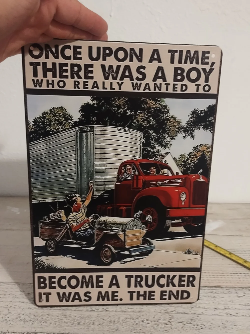 Metal Poster, Gift For Trucker, very good condition 12